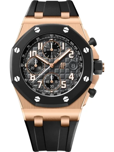 Audemars Piguet Audemars Piguet - 26238OK.OO.A002CA.01 Royal Oak Offshore Pink Gold - Rubberclad / Black / Bracelet