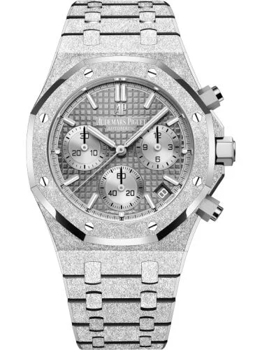 Audemars Piguet - 26239BC.GG.1224BC.01 Royal Oak Chronograph 41 Frosted White Gold / Grey