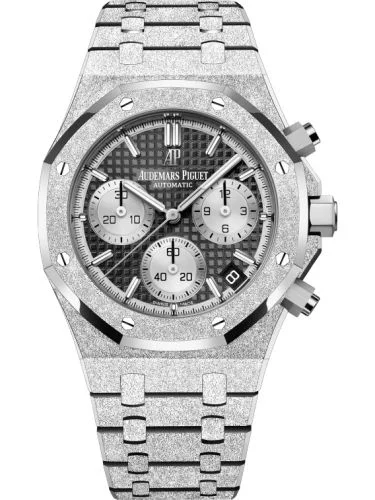 Audemars Piguet - 26239BC.GG.1224BC.02 Royal Oak Chronograph 41 Frosted White Gold / Black