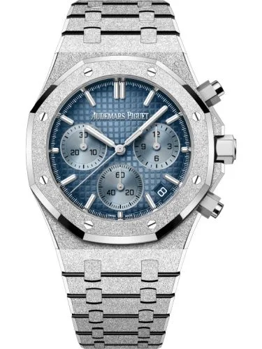 Audemars Piguet - 26240BC.GG.1324BC.02 Royal Oak Chronograph 41 Frosted White Gold / Blue / Japan
