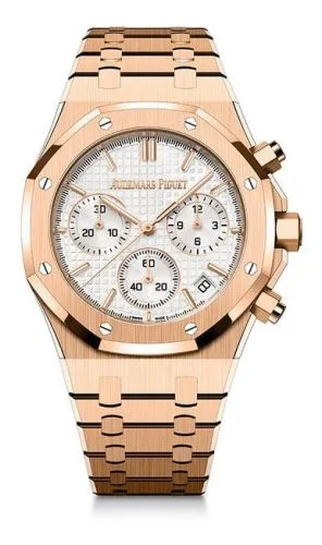 Audemars Piguet - 26240OR.OO.1320OR.03 Royal Oak Chronograph 41 Pink Gold / Silver / 50th Anniversary