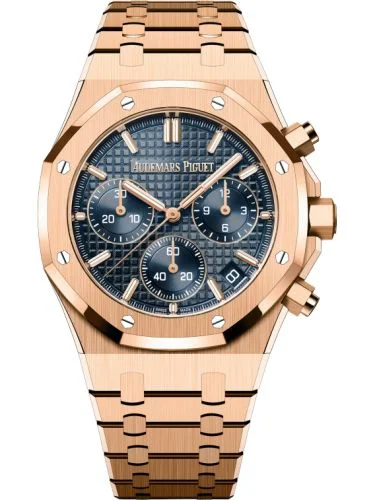 Audemars Piguet - 26240OR.OO.1320OR.05 Royal Oak Chronograph 41 Pink Gold / Blue