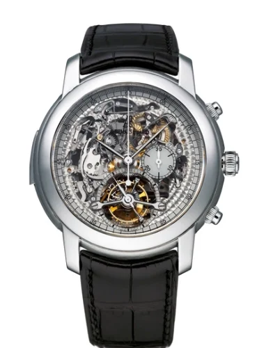 Audemars Piguet Audemars Piguet - 26270PT.OO.D002CR.01 Jules Audemars Minute Repeater Tourbillon Chronograph Platinum / Openworked