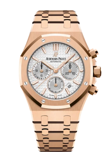 Audemars Piguet - 26315OR.OO.1256OR.02 Royal Oak Chronograph 38 Pink Gold / Silver
