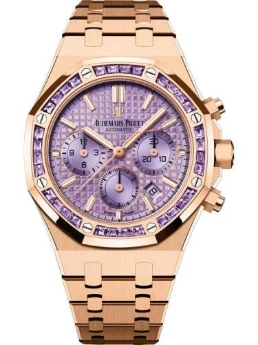 Audemars Piguet - 26319OR.AY.1256OR.01 Royal Oak Chronograph 38 Pink Gold / Amethysts / Purple