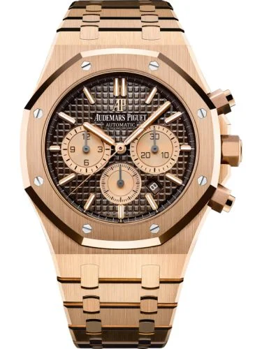 Audemars Piguet - 26331OR.OO.1220OR.02 Royal Oak Chronograph 41 Pink Gold / Brown