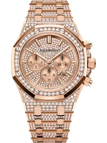 Audemars Piguet - 26333OR.ZZ.1220OR.01 Royal Oak Chronograph 41 Pink Gold / Diamond