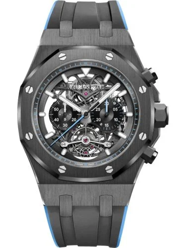 Audemars Piguet - 26343CE.OO.D002CA.02 Royal Oak Tourbillon Chronograph Openworked Ceramic / Blue