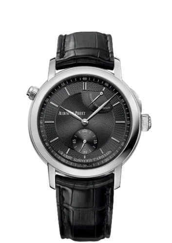 Audemars Piguet - 26344PT.OO.D002CR.02 Jules Audemars 26344 Grande Sonnerie Carillon Platinum / The Hour Glass Black
