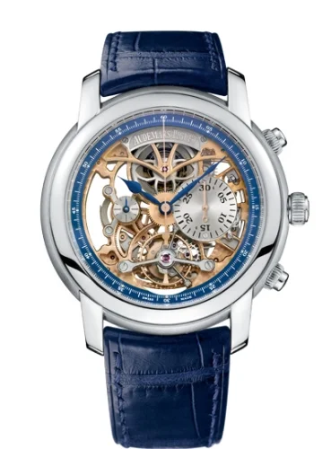 Audemars Piguet Audemars Piguet - 26353PT.OO.D028CR.01 Jules Audemars 26353 Tourbillon Chronograph Platinum / Openworked
