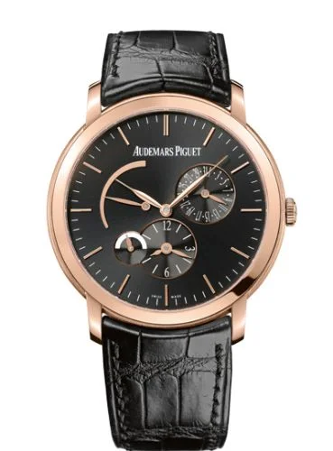 Audemars Piguet Jules Audemars 26380 Dual Time Pink Gold / Black