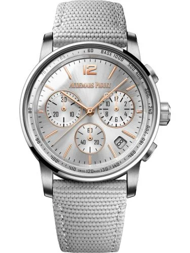 Audemars Piguet - 26393CR.OO.A008KB.01 CODE 11.59 Chronograph Selfwinding White Gold / Rose Gold / Silver / Fabric