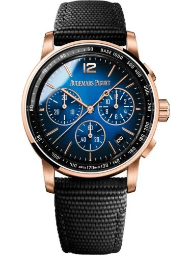 Audemars Piguet - 26393OR.OO.A002KB.03 CODE 11.59 Chronograph Selfwinding Pink Gold / Blue / Fabric