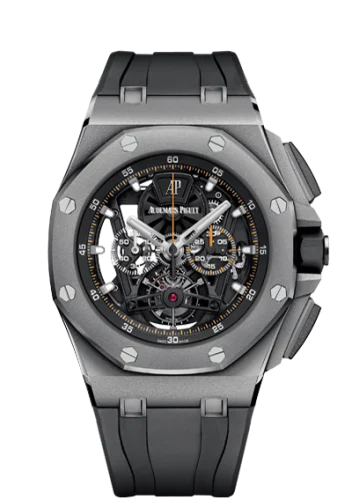 Audemars Piguet - 26407TI.GG.A002CA.01 Royal Oak Offshore Tourbillon Chronograph Openworked Titanium / Rubber