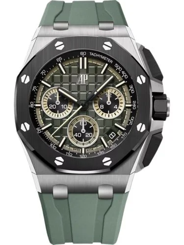 Audemars Piguet - 26420IO.OO.A402CA.01 Royal Oak Offshore 43 Titanium - Ceramic / Smoked Green