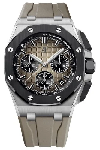Audemars Piguet - 26420SO.OO.A600CA.01 Royal Oak Offshore 43 Stainless Steel / Ceramic / Taupe
