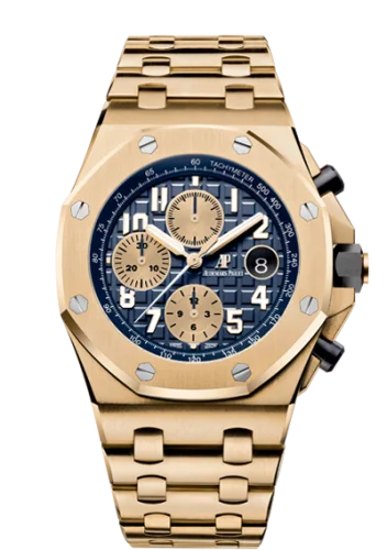 Audemars Piguet - 26470BA.OO.1000BA.01 Royal Oak Offshore 26470 Yellow Gold / Blue