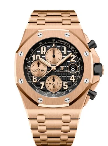 Audemars Piguet - 26470OR.OO.1000OR.03 Royal Oak Offshore 26470 Pink Gold / Black / Bracelet