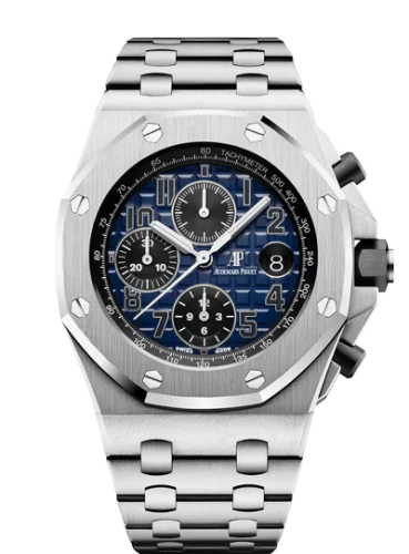 Audemars Piguet - 26470PT.OO.1000PT.02 Royal Oak Offshore 42 Platinum / Smoked Blue / Bracelet