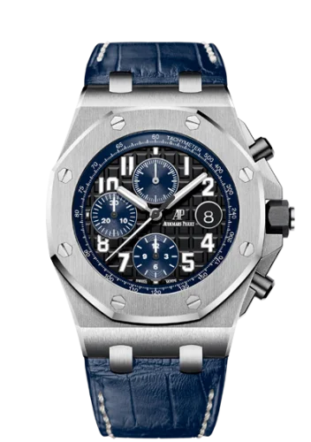 Audemars Piguet - 26470ST.OO.A028CR.01 Royal Oak Offshore 26470 Stainless Steel / Black / Alligator