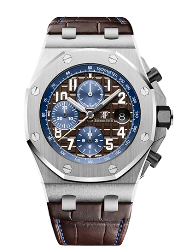 Audemars Piguet - 26470ST.OO.A099CR.01 Royal Oak Offshore 42 Stainless Steel / Brown / Alligator