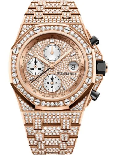 Audemars Piguet - 26476OR.ZZ.1273OR.01.A Royal Oak Offshore Pink Gold - Diamond / Diamond / Bracelet