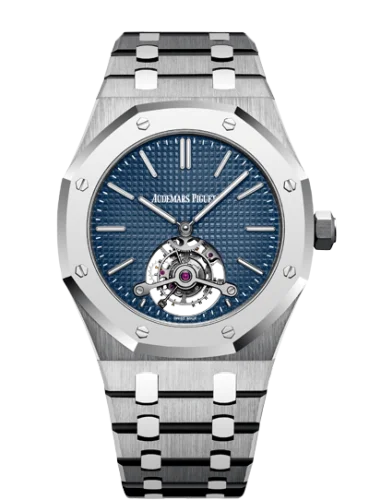 Audemars Piguet Audemars Piguet - 26510IP.OO.1220IP.01 Royal Oak Ultra Thin Tourbillon Titanium / Platinum / Blue