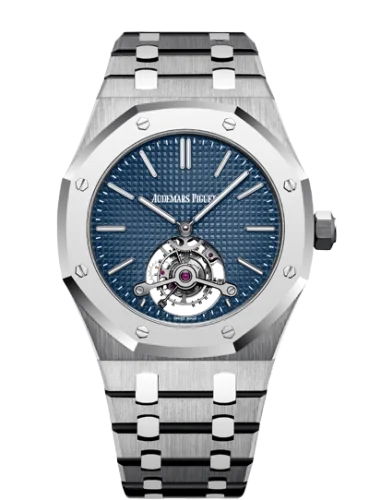 Audemars Piguet Audemars Piguet - 26510IP.OO.1220IP.01 Royal Oak Ultra Thin Tourbillon Titanium / Platinum / Blue