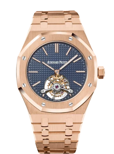 Audemars Piguet Audemars Piguet - 26510OR.OO.1220OR.01 Royal Oak Ultra Thin Tourbillon Pink Gold / Blue
