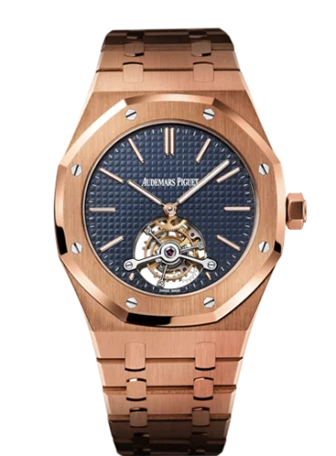 Audemars Piguet Audemars Piguet - 26510OR.OO.1220OR.01 Royal Oak Ultra Thin Tourbillon Pink Gold / Blue