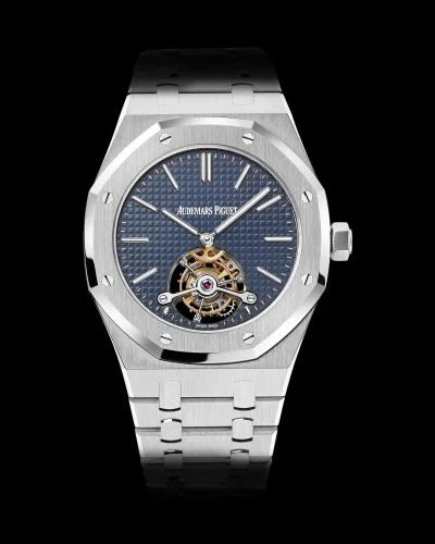 Audemars Piguet Audemars Piguet - 26510ST.OO.1220ST.01 Royal Oak Ultra Thin Tourbillon Stainless Steel / Blue