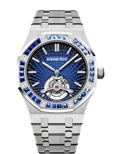Audemars Piguet Audemars Piguet - 26521PT.YY.1220PT.01 Royal Oak Ultra Thin Tourbillon Platinum / Smoked Blue Evolutive / Sapphire