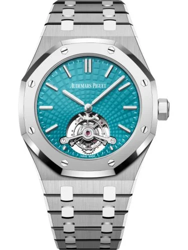 Audemars Piguet Audemars Piguet - 26522IP.OO.1220IP.01 Royal Oak Ultra Thin Tourbillon Titanium - Platinum / Blue
