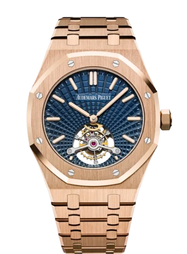 Audemars Piguet Audemars Piguet - 26522OR.OO.1220OR.01 Royal Oak Ultra Thin Tourbillon Pink Gold / Blue Evolutive