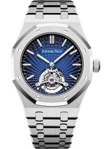 Audemars Piguet Audemars Piguet - 26522PT.OO.1220PT.01 Royal Oak Ultra Thin Tourbillon Platinum / Smoked Blue Evolutive
