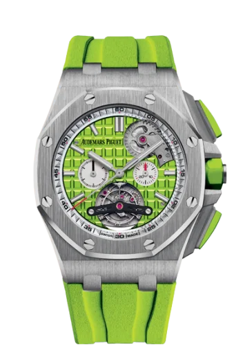 Audemars Piguet Royal Oak Offshore Tourbillon Chronograph Selfwinding Stainless Steel / Green