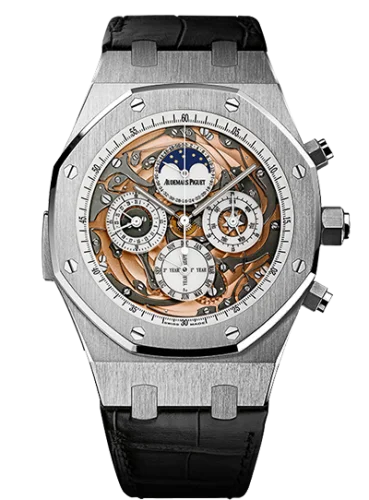Audemars Piguet - 26552BC.OO.D002CR.01 Royal Oak Grande Complication Openworked White Gold / Strap