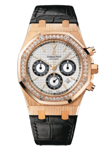 Audemars Piguet - 26557OR.ZZ.D098CR.01 Royal Oak 26557 Chronograph Pink Gold / Silver / Diamond