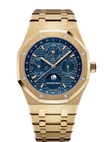 Audemars Piguet - 26574BA.OO.1220BA.01 Royal Oak Perpetual Calendar 41 Yellow Gold / Blue