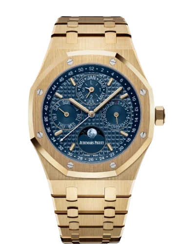 Audemars Piguet Audemars Piguet - 26574BA.OO.1220BA.01 Royal Oak Perpetual Calendar 41 Yellow Gold / Blue