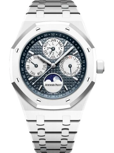 Audemars Piguet - 26579CB.OO.1225CB.01 Royal Oak Perpetual Calendar 41 White Ceramic / Blue