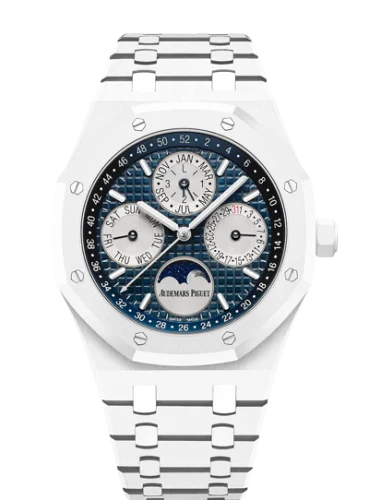 Audemars Piguet Audemars Piguet - 26579CB.OO.1225CB.01 Royal Oak Perpetual Calendar 41 White Ceramic / Blue