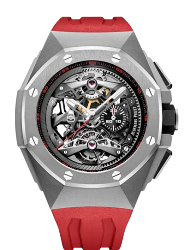 Audemars Piguet - 26587TI.OO.D067CA.01 Royal Oak Concept Tourbillon Chronograph Openworked Selfwinding Titanium / Red
