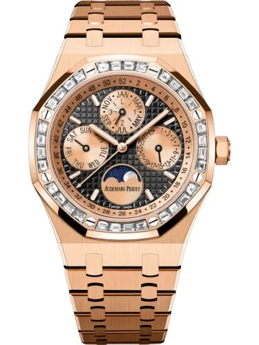 Audemars Piguet Audemars Piguet - 26614OR.ZZ.1220OR.01 Royal Oak Perpetual Calendar 41 Pink Gold - Baguette / Black
