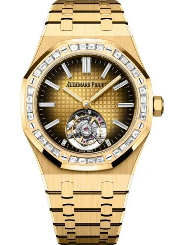 Audemars Piguet Audemars Piguet - 26730BA.ZZ.1320BA.01 Royal Oak Self-Winding Flying Tourbillon Yellow Gold - Baguette / Champagne