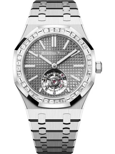 Audemars Piguet Audemars Piguet - 26730BC.ZZ.1320BC.01 Royal Oak Self-Winding Flying Tourbillon White Gold - Baguette / Grey