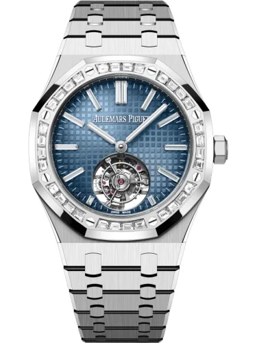Audemars Piguet Audemars Piguet - 26730BC.ZZ.1320BC.02 Royal Oak Self-Winding Flying Tourbillon White Gold - Baguette / Smoked Blue