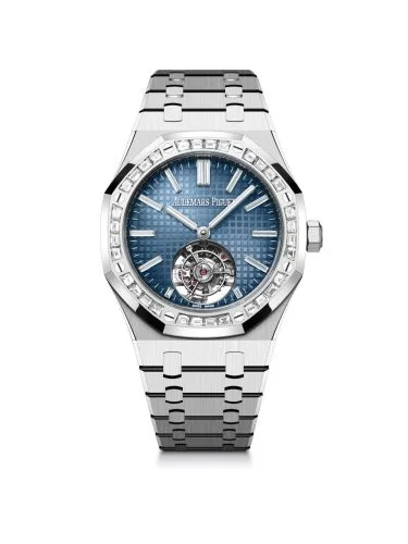 Audemars Piguet Audemars Piguet - 26730BC.ZZ.1320BC.02 Royal Oak Self-Winding Flying Tourbillon White Gold - Baguette / Smoked Blue