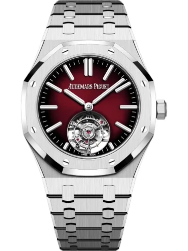 Audemars Piguet Audemars Piguet - 26730ST.OO.1320ST.05 Royal Oak Self-Winding Flying Tourbillon Stainless Steel / Burgundy