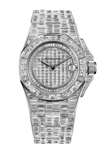 Audemars Piguet - 67543BC.ZZ.9185BC.01 Royal Oak OffShore 67543 Lady Quartz Full Baguette